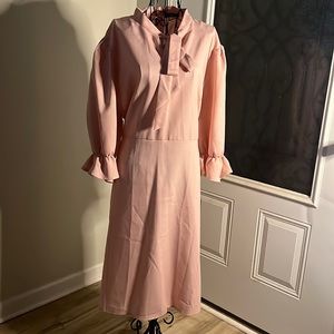 SHEIN pink Dress with a Tie Neckline